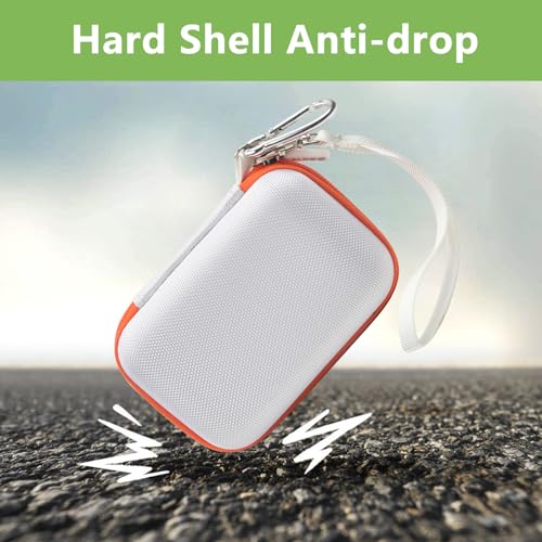 Speaker Case for JBL Go 5/4/3, Case Only | Hard Case, Mesh Pocket for Charging Cable, Compact Travel Carry, Speaker Not Included, White - color: White