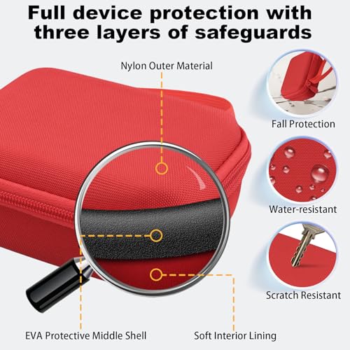 Hard Carrying Case for JBL Go 5 Ultra Portable Speaker, Red - color: Red Case