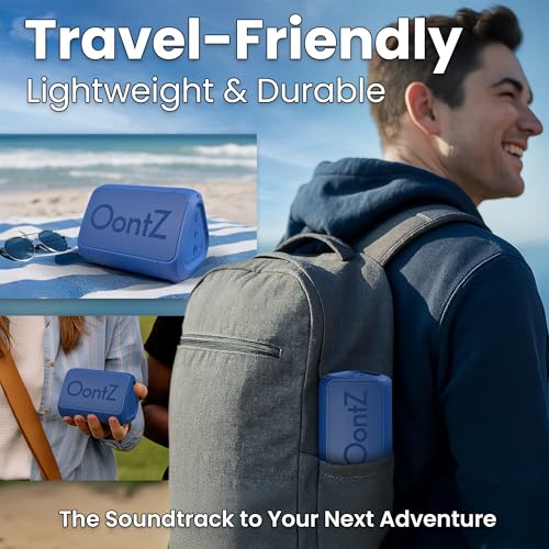 OontZ Angle Solo Compact Bluetooth Speaker, 14-Hour Playtime, Blue - color: Blue