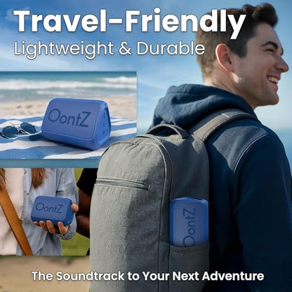 OontZ Angle Solo Compact Bluetooth Speaker, 14-Hour Playtime, Blue - color: Blue