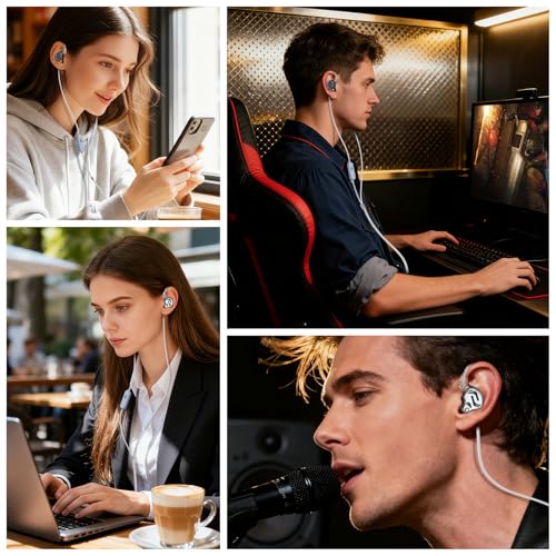 KZ ZS12 PRO 2 in Ear Monitor Headphone, 5BA+1DD 6 Hybrid Driver Gaming Earbuds Wired Earphones, HiFi Clarity Sound Immersive Bass IEMs for Gaming Musician Singer Audiophile (Silver without Microphone) - color: Silver, style: without mic