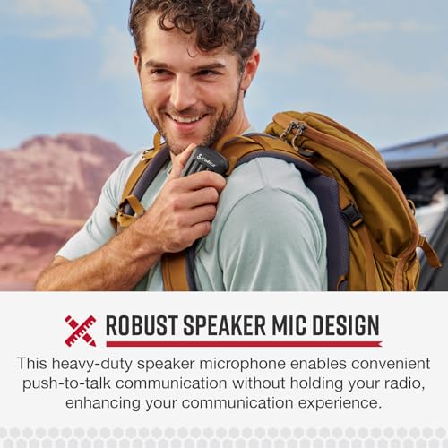 Cobra Shoulder Speaker Microphone | Speaker Mic with Push-To-Talk Button for Cobra Two-Way Radios with 2.5mm Plug - style: Shoulder Speaker Mic