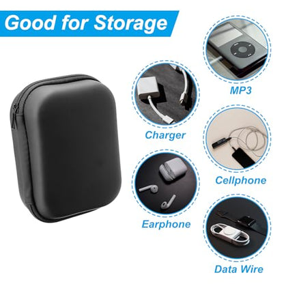 PATIKIL 6.3x5.12 Electronic Organizer Case, 1Pcs EVA Hard Waterproof Rectangle Travel Carrying Case with Zipper for Digital Multimeter, Camera, Charger Cord, Earphone, Black - size: 6.3x5.12"