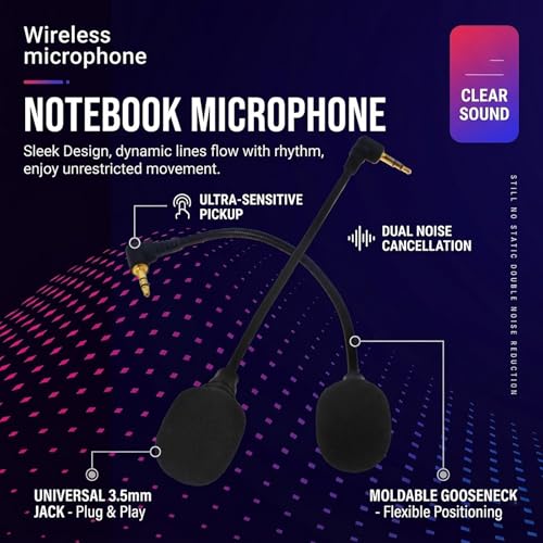 Miniature Lavalier Microphone with Flexible Gooseneck, 3.5mm Plug for Laptop, Desktop, Video Conferencing & Streaming - size: 3.5mm