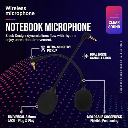 Miniature Lavalier Microphone with Flexible Gooseneck, 3.5mm Plug for Laptop, Desktop, Video Conferencing & Streaming - size: 3.5mm