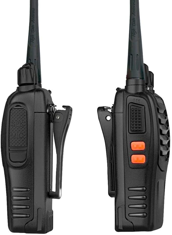 Baofeng Walkie Talkies bf-888s for Adults Handheld Two-Way Radios Long Range UHF Communicator Rechargeable Interphone Professional 4 Pack Walky Talky Set with Earpiece,Li-ion Battery and Charger - color: Black-4Pcs