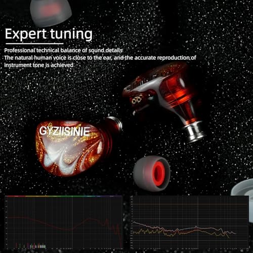 IEM in-Ear Monitor with 10mm Single Dynamic Driver, Wired Gaming Headset with Microphone, Ideal for Musicians, Recording Studios & Sports (3.5mm with Microphone)