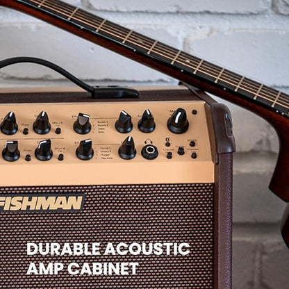 Fishman Loudbox Artist 120-Watt Acoustic Guitar Combo Amplifier Bundle with Gearlux XLR Cable, Instrument Cable, and Austin Bazaar Polishing Cloth - size: Artist 120W