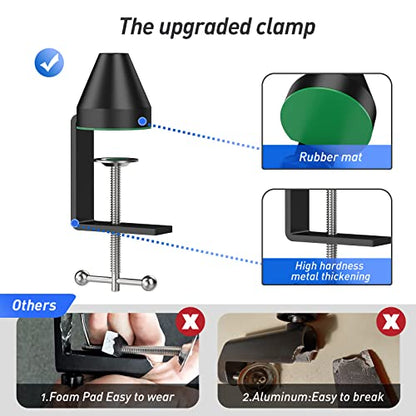 SoloCast Boom Arm, Microphone Stand for HyperX SoloCast 2 with Mic Cover | Mic arm Upgrade C Desk Clamp, 2 Cable Ties, Foam Mic Cover