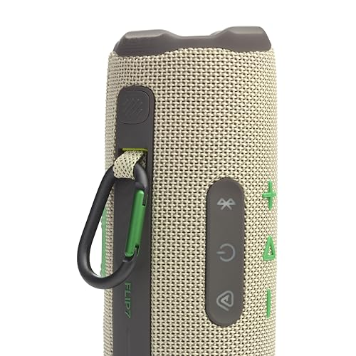 JBL Flip 7 Portable Bluetooth Speaker, Waterproof and Drop-Proof - Sand | Up To 16 Hours Playtime, IP68 Dustproof Build, Clip-On Loop, USB C Lossless Audio, Links With Other Speakers For Outdoor Use - color: Sand