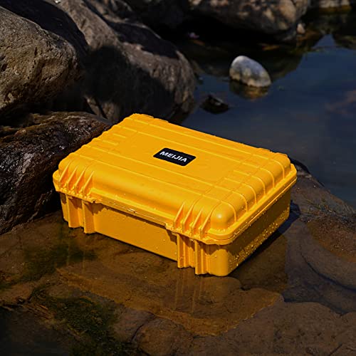MEIJIA All Weather IP67 Waterproof Hard Camera Case,Hard Protective Case,Hard Case with Customizable Foam,Fit Use of Drones,Camera,Equipments,Pistols(Yellow,18.5 x14.06x6.93inches) - color: Yellow, size: 18.5 x14.06x6.93inches