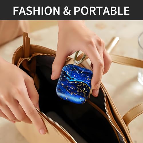 Cute Case Cover Compatible with AirPods 4th Generation 2024, Shockproof, Full-Body Protection - Protective, Anti-Drop Design (Cute Blue Marble) - color: Cute Blue Marble