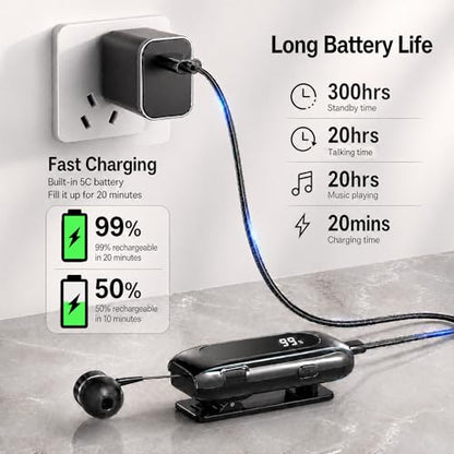 Wireless Headset Wireless Headphones Handsfree Call Wireless Earpiece Noise Cancellation Earbud Earphones Mic Compatible with Cell Phones Car Driver Trucker Business Office (Black Iron) - color: black iron