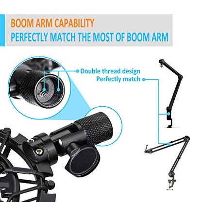 SUNMON Shure MV7 Shock Mount Compatible with Shure MV7 Microphone, MV7 Shock Mount Reduces Vibration Noise Matching Mic Stand Boom Arm by SUNMON - color: Shock Mount