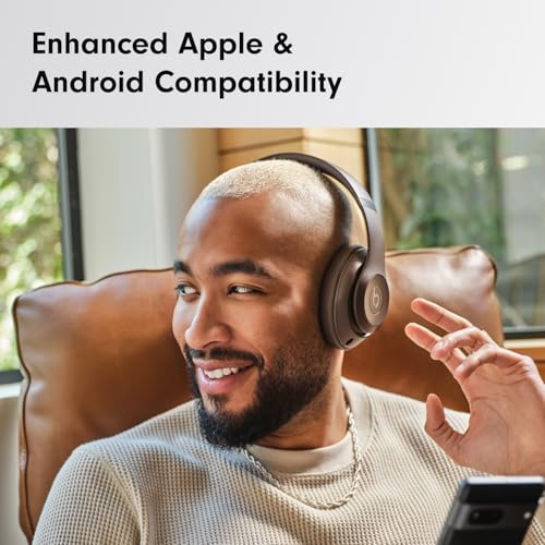Beats Studio Pro Bluetooth Noise Cancelling Headphones with Apple 20W USB-C Power Adapter - Deep Brown - color: Deep Brown, style: With Power Adapter
