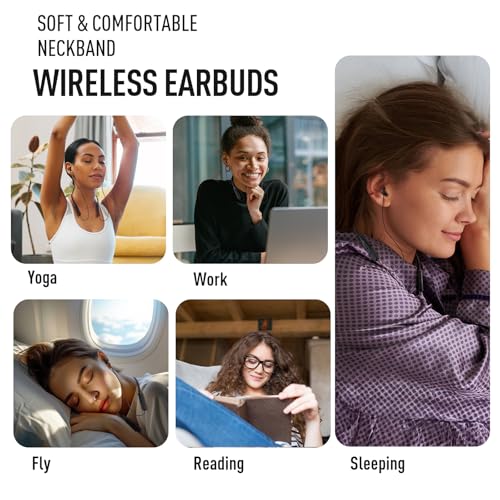 Hearprotek Wireless Headphones, Bluetooth 5.4 Sleep Soft and Lightweight in-Ear Earbuds for Sleeping, 25+Hour Playtime, Ideal for Side Sleepers, Relaxing, Meditating