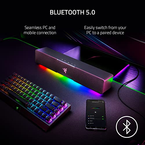 Razer Leviathan V2 X, PC Soundbar with Full-Range Drivers, Black | Compact Design, Chroma RGB, USB-C, Bluetooth 5.0, for PC, Laptop, Smartphones, Tablets & Nintendo Switch - color: Black, size: V2 X