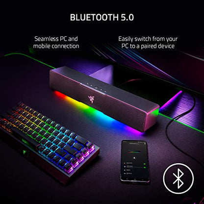 Razer Leviathan V2 X, PC Soundbar with Full-Range Drivers, Black | Compact Design, Chroma RGB, USB-C, Bluetooth 5.0, for PC, Laptop, Smartphones, Tablets & Nintendo Switch - color: Black, size: V2 X