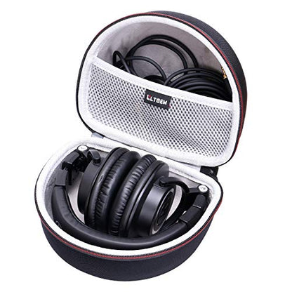 Case for Audio-Technica ATH-M50X/M40x/M30x/M50XBT2/M50xSTS Headphone Gray | Hard Carrying Travel Case for Audio-Technica Headphone - color: 1.Black+Grey