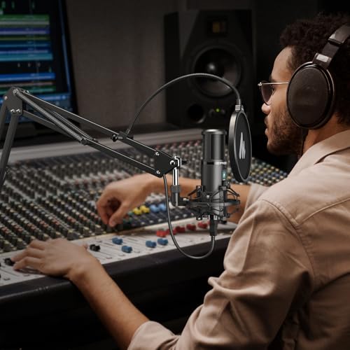 MAONO USB Condenser PC Microphone for Record Podcast Stream Singing Vocal