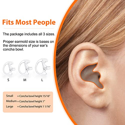 Zeadio 40-Pair Pro-Grade Covert Surveillance Earbud, Replacement Ear Insert, Silicon Earmold Earplug for Two-Way Radio Earpiece Audio Coil Tube, Compatible with Motorola/Kenwood (80pcs) - style: Pair of 40