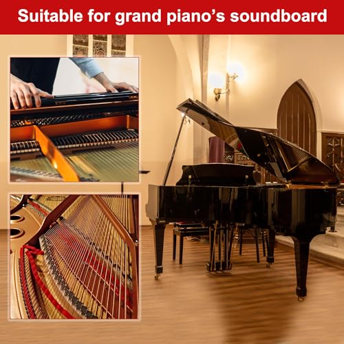 4pcs Grand Piano Soundboard Cleaning Tools, Big & Small Brush Head Cleaning Tool with Extension Rod and Soft Fiber Cloth Piano Cleaning Kit Piano Soundboard Cleaner | Tool with Extension Rod and Soft Fiber Cloth Piano Cleaning Kit Piano Soundboard Cleaner