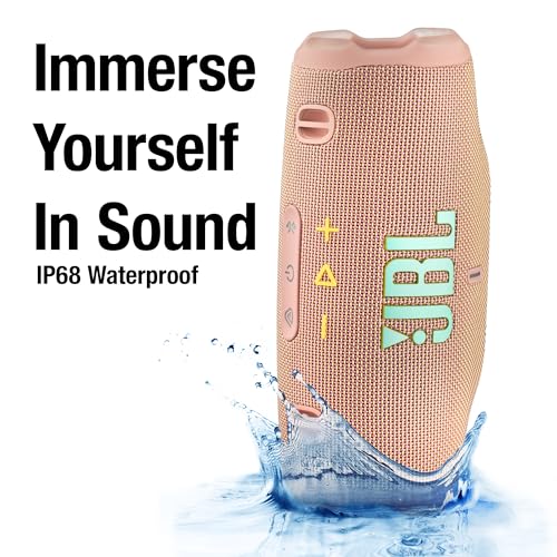 JBL Charge 6 Portable Bluetooth Speaker (Pink) | IP68 Waterproof, DustProof, and DropProof, Outdoor Wireless Audio |28Hrs Playtime + Travel Case Bundle - color: Pink