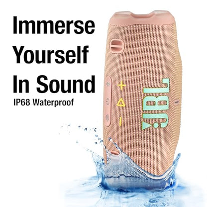 JBL Charge 6 Portable Bluetooth Speaker (Pink) | IP68 Waterproof, DustProof, and DropProof, Outdoor Wireless Audio |28Hrs Playtime + Travel Case Bundle - color: Pink
