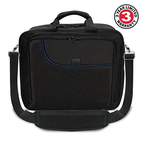 USA Gear Audio Mixer Case Fits RODECaster Pro II, Pro & Duo, GoXLR, & more Podcast Equipment - Podcast DJ Travel Bag with Customizable Interior, Scratch-Resistant Interior, Shoulder Strap (Blue) - color: Blue