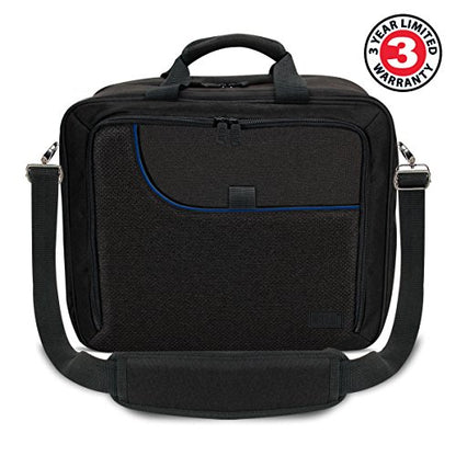 USA Gear Audio Mixer Case Fits RODECaster Pro II, Pro & Duo, GoXLR, & more Podcast Equipment - Podcast DJ Travel Bag with Customizable Interior, Scratch-Resistant Interior, Shoulder Strap (Blue) - color: Blue
