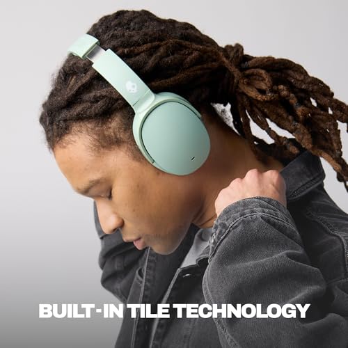 Skullcandy Hesh ANC Noise Cancelling Wireless Headphones - Preppy Sage | Bluetooth, Noise Cancellation, Over-Ear Fit, 22 Hours Battery, Foldable, Lightweight Design, Microphone, Studying, Travel - color: Preppy Sage