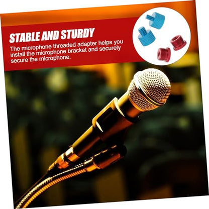 4-Pack Microphone Stand Adapter Set U-Shaped Mic Holder 3/8 Female to 5/8 Male Thread for Boom Arm and Mic Stands Sturdy Screw Mount for Studio Recording