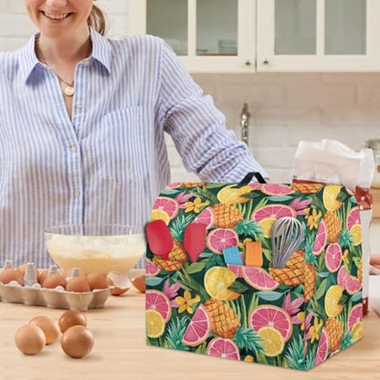 Stand Mixer Dust Cover with Adjustable Drawstring, Stand Mixer Dust Cover Sturdy Kitchen Accessories Stand Mixer Cover Lemon - color: Lemon, size: S