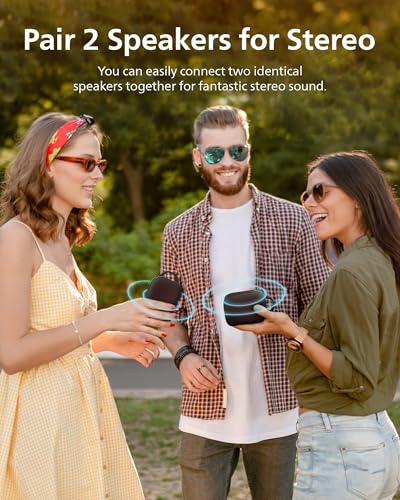 Philips S1209 Portable Bluetooth Speaker,Wireless Speakers with Extra Bass,Quality Sound,12 H Battery,TWS Pairing,Support Stereo Sound,Bluetooth 5.3,IPX4 Waterproof,for Indoor & Outdoor,Small,Black
