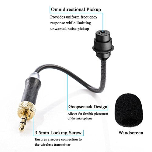 BOYA Wireless Lavalier Microphone System, BY-UM48C UHF Professional Omni-Directional 48-Frequency with Interview Mic by-UM2 for Canon Nikon DSLR Camera Sony Panasonic Camcorders Facebook Livestream