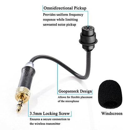 BOYA Wireless Lavalier Microphone System, BY-UM48C UHF Professional Omni-Directional 48-Frequency with Interview Mic by-UM2 for Canon Nikon DSLR Camera Sony Panasonic Camcorders Facebook Livestream