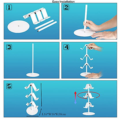 Controller Holder White, Headset Holder,Great 3 Tier Controller Headphone Organizer for All Headsets Xbox ONE 360 Switch PS4 PS5 (Elegant White) - color: Elegant White