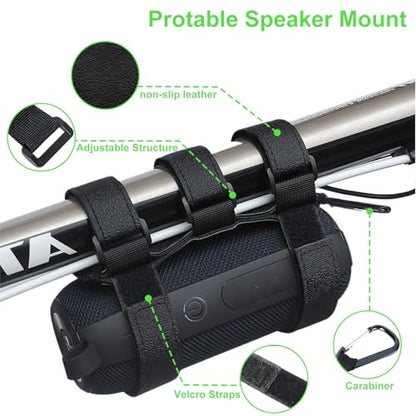 vhbw XL Portable Bike/Bicycle Speaker Mount for JBL Flip 5/6 Mount – Speaker Strap Holder for JBL Charge 4/5/6, Anker Soundcore 2/3, UE Boom 3 (XL Size)
