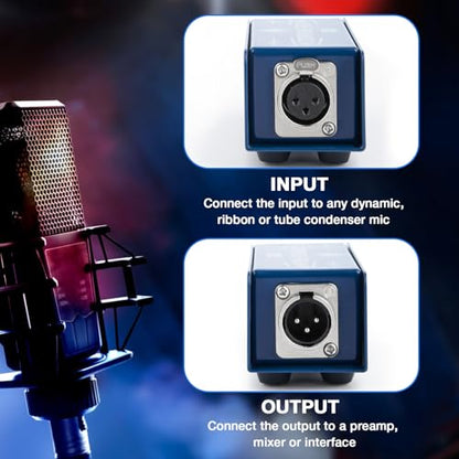 FC-1 Dynamic Mic Preamp Gain Booster | Ultra-Clean Gain Amplifier for Podcasting, Studio Recording & Live Sound | Compatible with Cloudlifter, Shure SM7B & Electro-Voice RE20