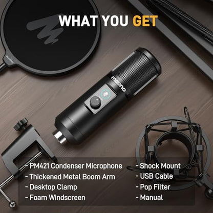 MAONO USB Condenser PC Microphone for Record Podcast Stream Singing Vocal