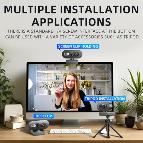 Computer Camera for Desktop 1080p Hd Web Cam Webcam with Microphone