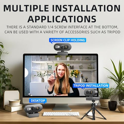 Computer Camera for Desktop 1080p Hd Web Cam Webcam with Microphone