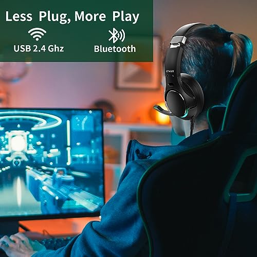 EG80 USB Gaming Headset with Noise Cancelling Microphone,7.1 Surround Sound,Soft Memory Foam Padding, RGB Lights, Wired Headphones for PS4, PS5 Console, Laptop, Call Center