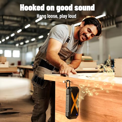Magnetic Golf Cart Bluetooth Speaker, Portable Wireless Jobsite Speakers | Hands-Free Calls, 30H Battery Stereo Sound, IPX6 Waterproof, TWS, for Golfing, Camping, Outdoor, Yellow - color: Yellow
