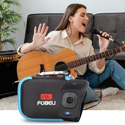 FBLFOBELI Hard Case Compatible with DEWALT Jobsite Pro Wearable Bluetooth Speaker, also fits for Noxgear 39g Wearable Bluetooth Speaker, Magnetic Clip-On Mini Speaker Storage (Blue) - color: Blue