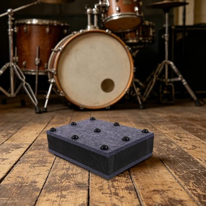 SHINEOFI Audio Isolation Pads for Studio Monitor Setups and Turntables, Vibration Absorbing Mat with Felt and Sponge Material, Soundproof Speaker Vibration Dampeners, 15x20x6cm Thickened