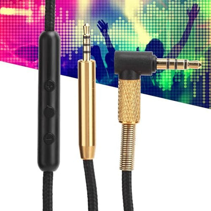OFC Copper 2.5mm to 3.5mm Audio Cable Core Aux Cord for Headphones Plug and Play Stereo Jack Cable Compatible for AKG Y40 Y50 Y45(with Mic) - style: With Mic