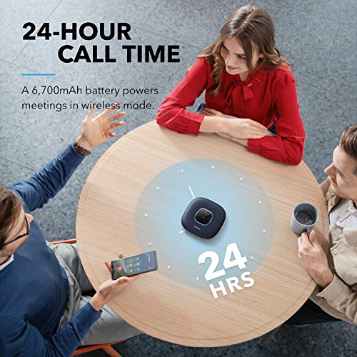 Anker PowerConf Speakerphone, Zoom Certified Conference Speaker with 6 Mics - color: Blue