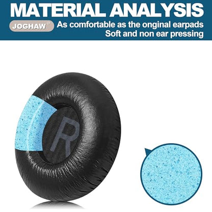 Replacement Ear Pads for JBL Tune 600BTNC/660NC/T600BT/670NC - Protein Leather (Textured PU Leather) with Memory Foam - Black - color: Black