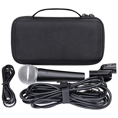 Aenllosi Hard Case for Shure SM58/PGA48/SM48S/BETA 58A/PGA58 Microphone | EVA case for SV200/SV100/KSM8 Cardioid Dynamic Vocal Microphone, Water-resistant design, Impact-resistant design, Case only - size: for SM58